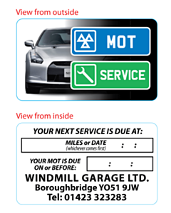Windmill Garage Window Stickers