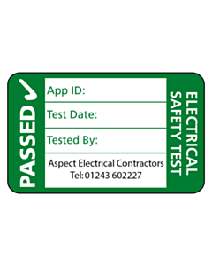 Aspect Electrical PAT Test Labels