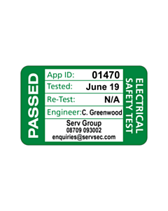 Serv Group  PAT Test Labels