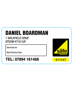 Daniel Boardman Gas Safe Labels