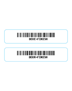DEKE & DEKR FINISH Code 128 Barcode Labels