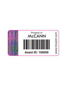 McCann London Code 128 Barcode Asset Labels