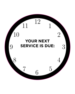Your Next Service Is Due Labels