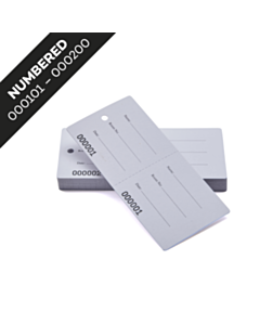 2-Part Concierge Tags Numbered 101-200