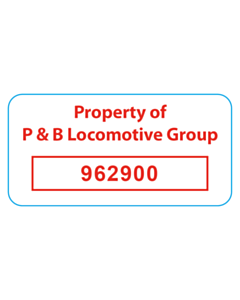 P & B Locomotive Group Asset Labels