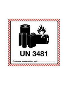 UN 3481 Battery Labels