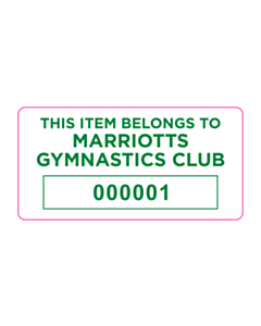 Marriotts Gymnastics Club Asset Labels