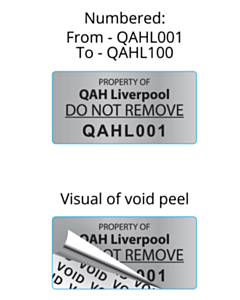 Acquisition IT Void Labels - QAH Liverpool