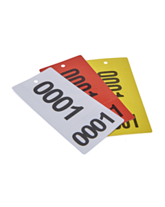 Laminated Cloakroom Tickets