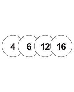 UK Shoe Size Stickers 20mm