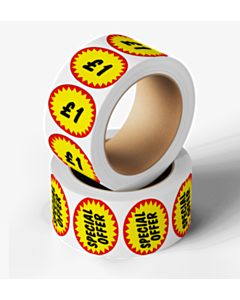 Starburst Price Labels 37x28mm