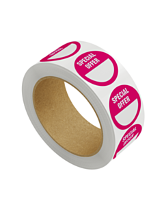 Magenta Special Offer Stickers 50mm