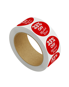 33% Off Marked Price Stickers