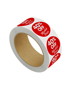 40% Off Marked Price Stickers