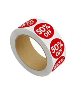 Red 50% Off Stickers