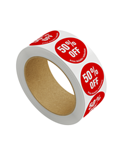 50% Off Price Includes Reduction Stickers