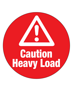Caution Heavy Load Labels 50mm Permanent No Tear