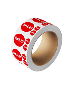 Sale Stickers 50 & 24mm