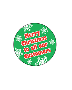 Merry Christmas Stickers 38mm