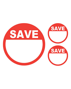 Save Stickers 50 & 24mm