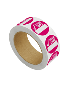 Magenta Stock Take Labels 50mm