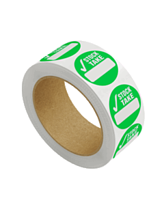 Green Stock Take Labels 50mm