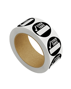 Black Stock Take Labels 50mm