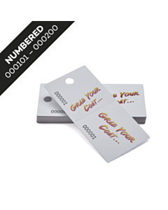 Grab Your Coat Cloakroom Tags Numbered 101-200