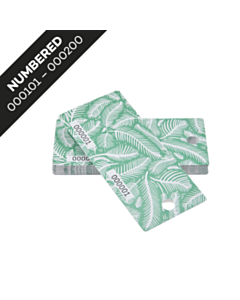 Green Leaf Cloakroom Tags Numbered 101-200