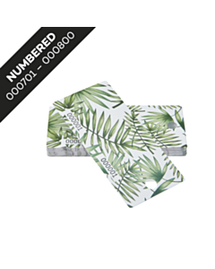 Palm Leaf Cloakroom Tags Numbered 701-800