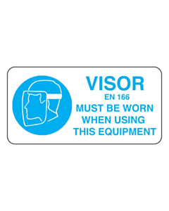 Visor Must Be Worn Labels