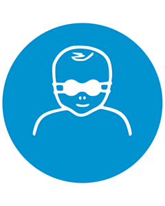 Protect Infants Eyes with Opaque Eye Protection Labels 100mm
