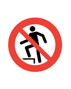 No Stepping on Surface Labels 100mm