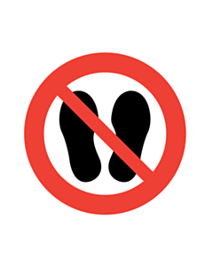 Do Not Walk or Stand Here Labels 100mm
