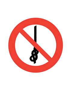 Do Not Tie Knots in Rope Labels 100mm