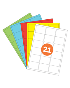 A4 Label Sheets 21 Labels Per Sheet 64x38mm
