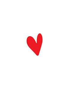 Red Heart Stickers 5x7mm