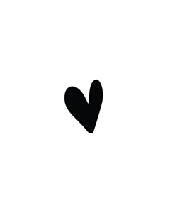 Black Heart Stickers 5x7mm