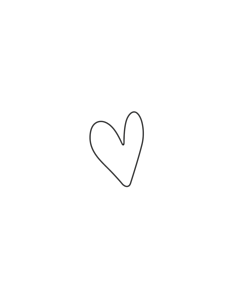 White Heart Stickers 5x7mm