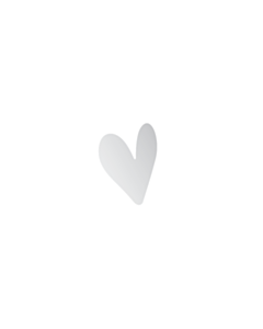 Silver Heart Stickers 5x7mm