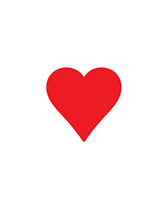 Red Heart Stickers 15x15mm