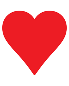 Red Heart Stickers 43x43mm
