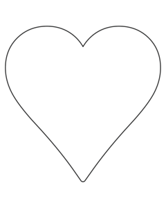 White Heart Stickers 43x43mm