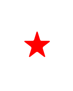 Red Star Shaped Stickers 10mm