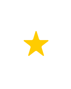 Yellow Star Shaped Stickers 10mm