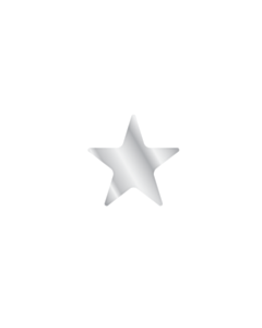 Silver Star Shaped Stickers 10mm