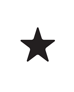 Black Star Shaped Stickers 20mm