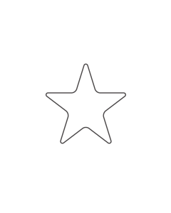 White Star Shaped Stickers 20mm