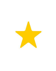 Fluorescent Orange Star Shaped Stickers 20mm