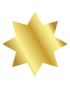 Gold Star Shaped Stickers 40mm